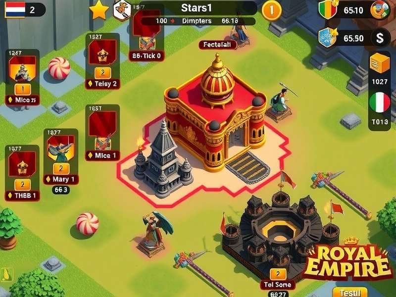 Royal Empire Clash battle scene showing army formations